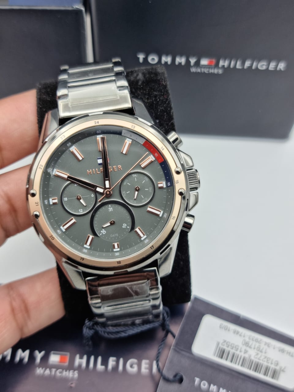  Shop Authentic Tommy Hilfiger Mason Grey Dial Grey Steel Strap Watch for Men - 1791790 - Luxxuri