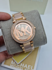  Shop Authentic Michael Kors Parker Pink Dial Pink Steel Strap Watch for Women - MK6176 - Luxxuri