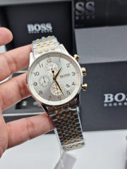  Shop Authentic Hugo Boss Navigator White Dial Two Tone Steel Strap Watch for Men - 1513499 - Luxxuri