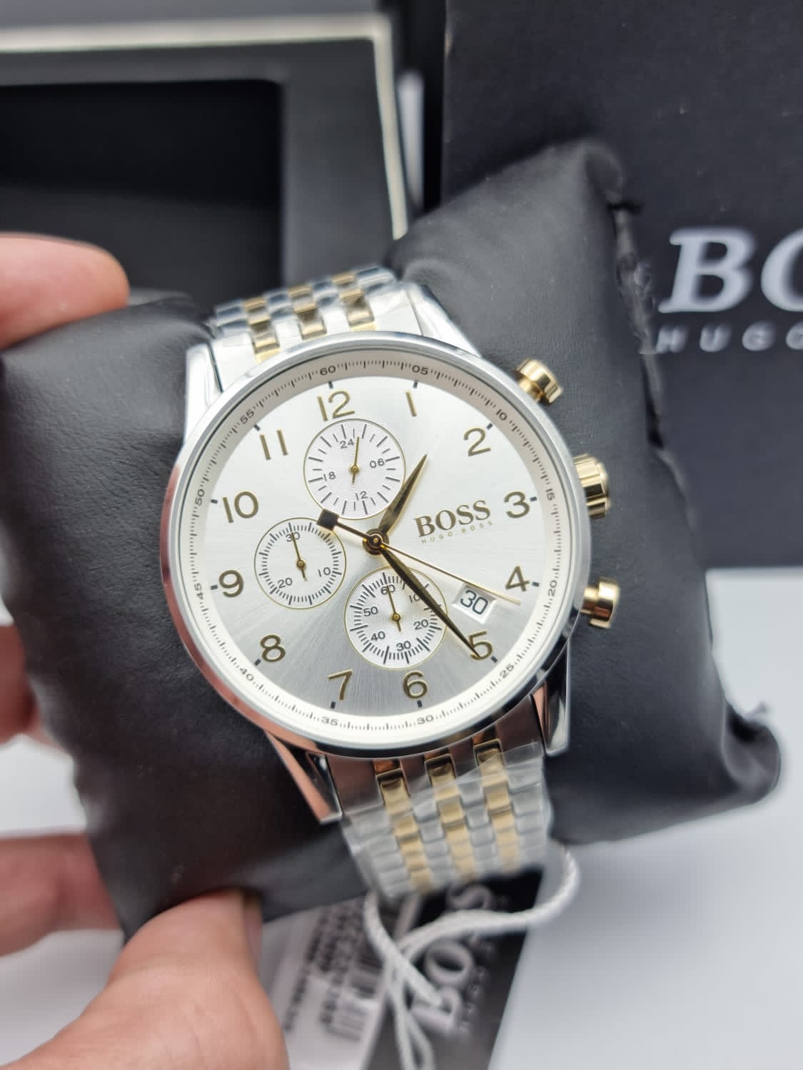  Shop Authentic Hugo Boss Navigator White Dial Two Tone Steel Strap Watch for Men - 1513499 - Luxxuri