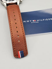  Shop Authentic Tommy Hilfiger Trent Quartz Blue Dial Brown Leather Strap Watch for Men - 1791066 - Luxxuri
