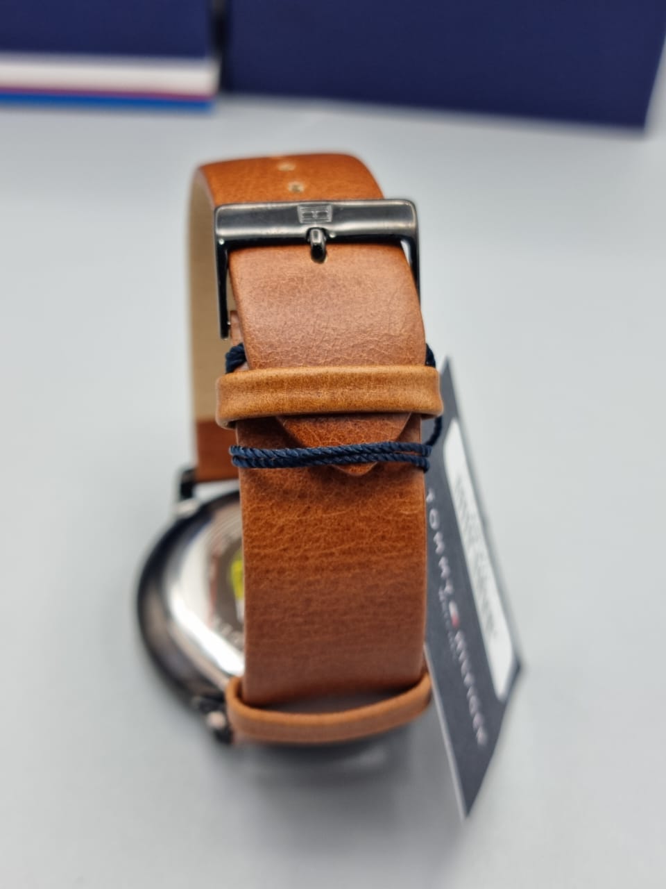  Shop Authentic Tommy Hilfiger Hunter Black Dial Brown Leather Strap Watch for Men - 1791604 - Luxxuri