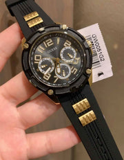  Shop Authentic Guess Delta Black Dial Black Rubber Strap Watch for Men - GW0051G2 - Luxxuri