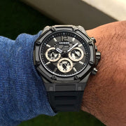  Shop Authentic Guess Momentum Black Dial Black Rubber Strap Watch for Men - GW0263G4 - Luxxuri