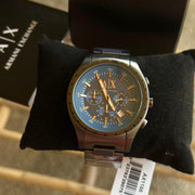  Shop Authentic Armani Exchange Chronograph Blue Dial Grey Steel Strap Watch For Men - AX1166 - Luxxuri