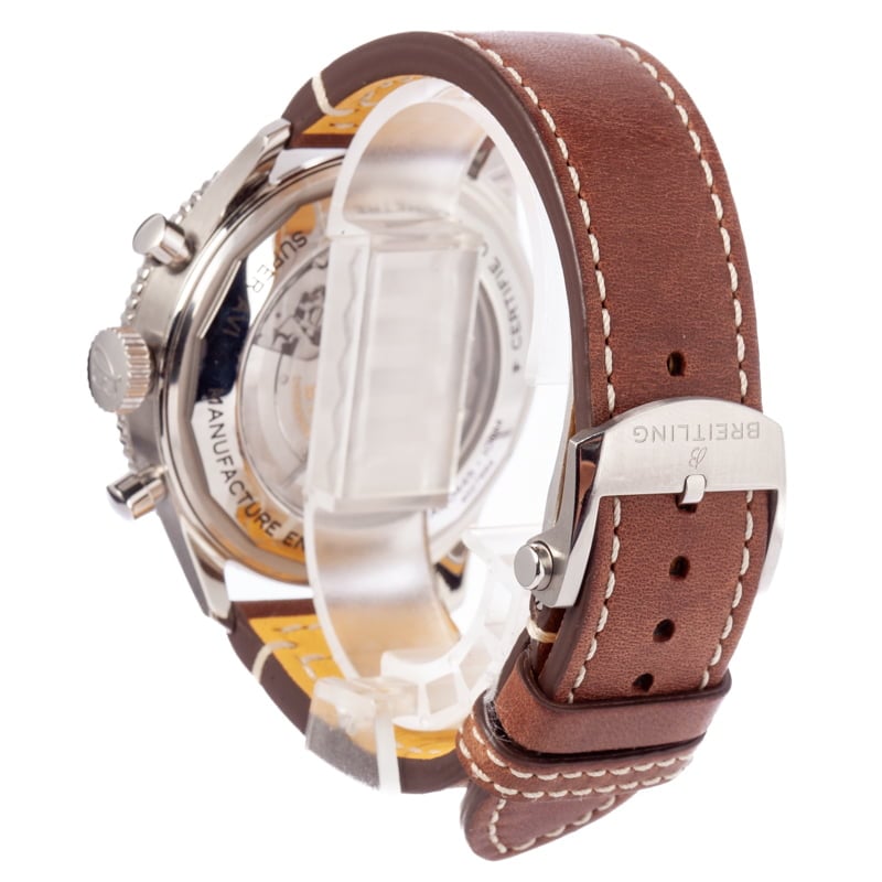  Shop Authentic Breitling Super Avi B04 Chronograph GMT 46 Curtiss Warhawk Green Dial Brown Leather Strap Watch for Men - AB04452A1L1X1 - Luxxuri