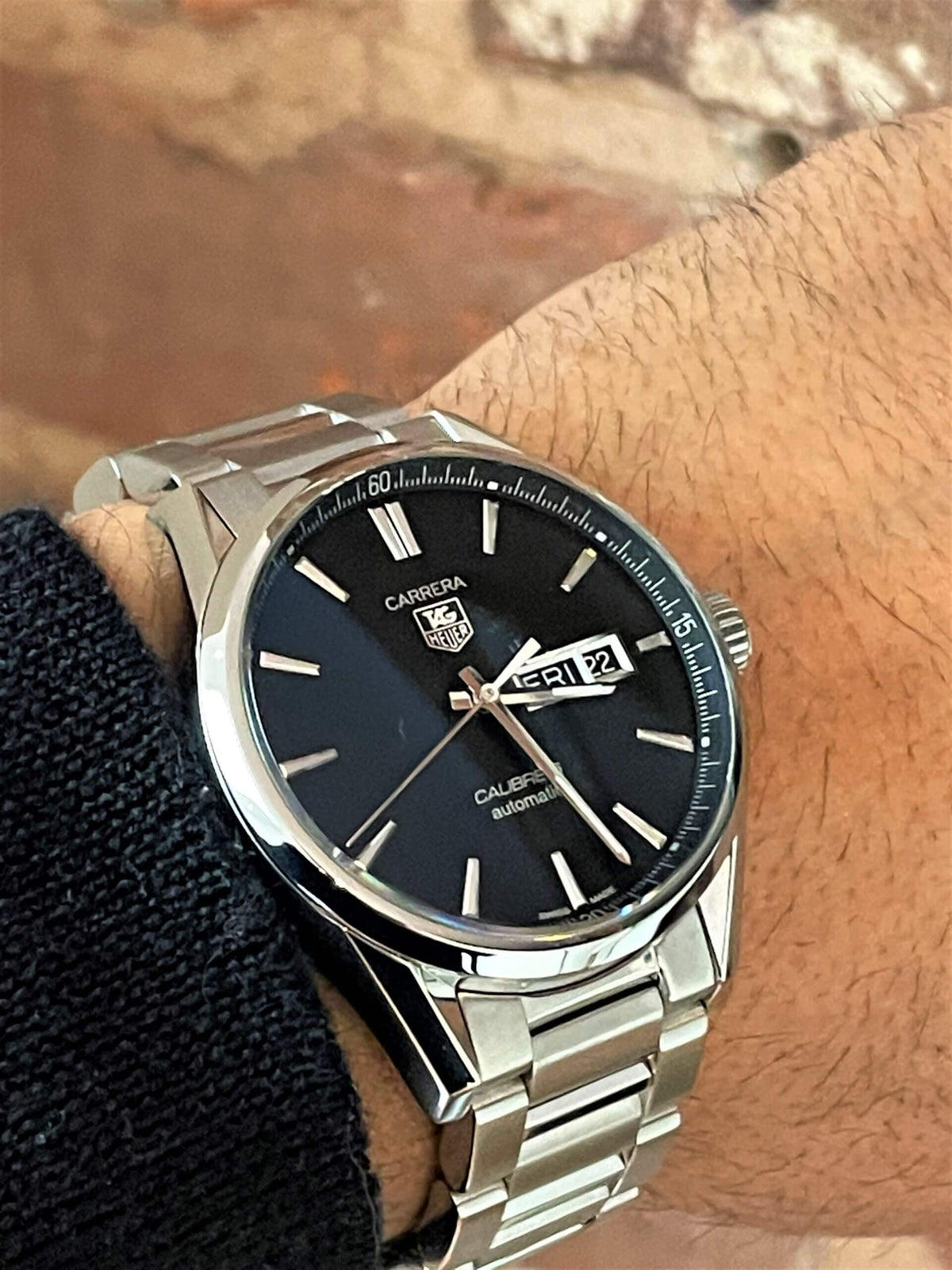  Shop Authentic Tag Heuer Carrera Black Dial Watch for Men - WAR201A.BA0723 - Luxxuri