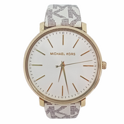  Shop Authentic Michael Kors Pyper Quartz Silver Dial White Leather Strap Watch For Women - MK2858 - Luxxuri