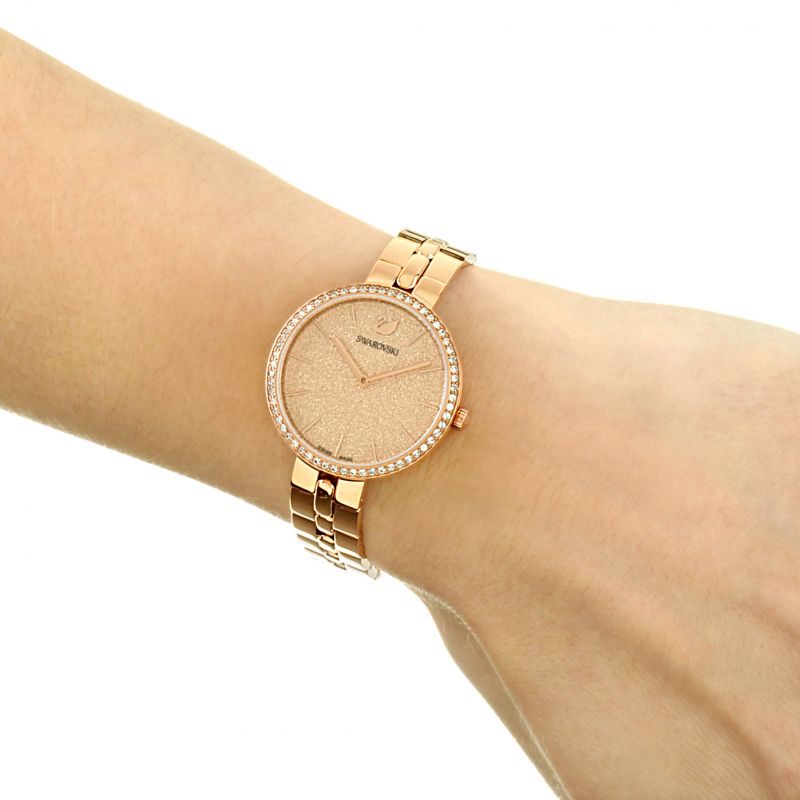  Shop Authentic Swarovski Cosmopolitan Diamond Powder Gold Dial Rose Gold Steel Strap Watch for Women - 5517800 - Luxxuri