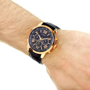  Shop Authentic Guess Horizon Chronograph Blue Dial Blue Leather Strap Watch For Men - W0380G5 - Luxxuri