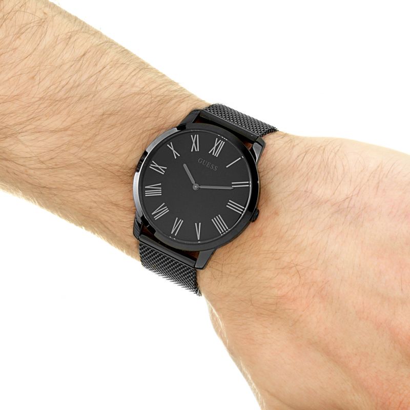  Shop Authentic Guess Richmond Black Dial Black Mesh Bracelet Watch for Men - W1263G3 - Luxxuri