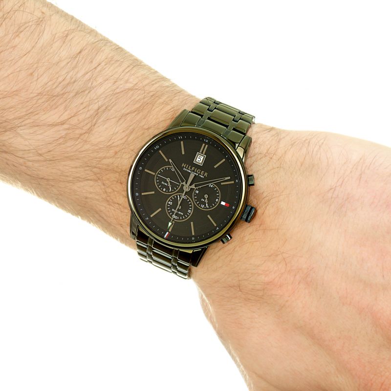  Shop Authentic Tommy Hilfiger Quartz Black Dial Black Steel Strap Watch for Men - 1791634 - Luxxuri