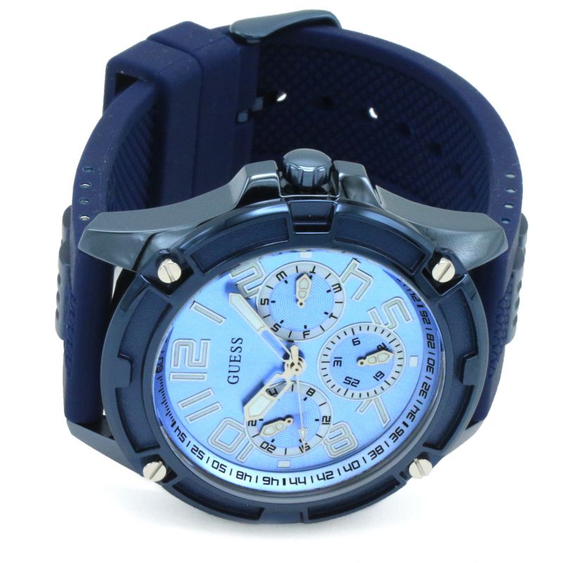  Shop Authentic Guess Delta Blue Dial Blue Silicone Strap Watch for Men - GW0051G4 - Luxxuri