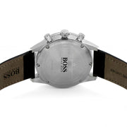  Shop Authentic Hugo Boss Aero Chronograph Black Dial Black Leather Strap Watch for Men - 1513770 - Luxxuri
