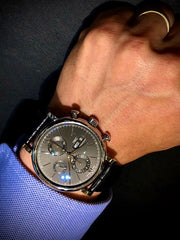  Shop Authentic IWC Portofino Chronograph Black Dial Black Leather Strap Watch for Men - IW391029 - Luxxuri