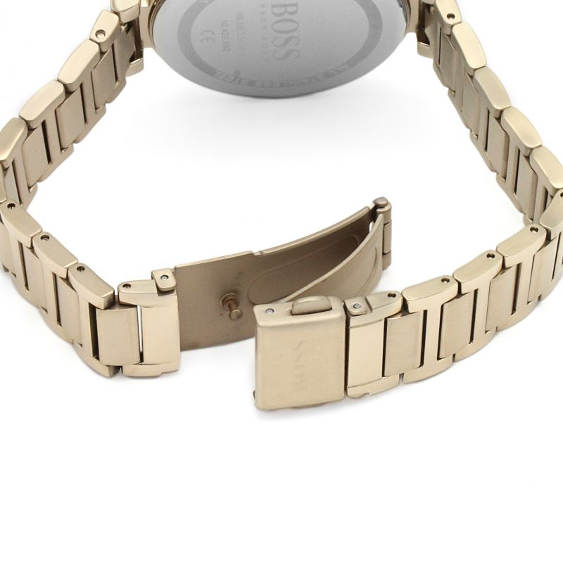  Shop Authentic Hugo Boss Flawless Quartz White Dial Gold Steel Strap Watch for Women -1502531 - Luxxuri