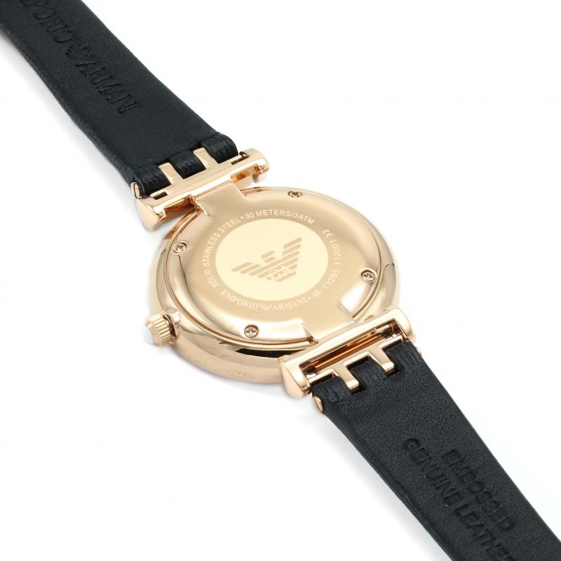  Shop Authentic Emporio Armani Gianni T-Bar Quartz Blue Dial Blue Leather Strap Watch for Women - AR11424 - Luxxuri