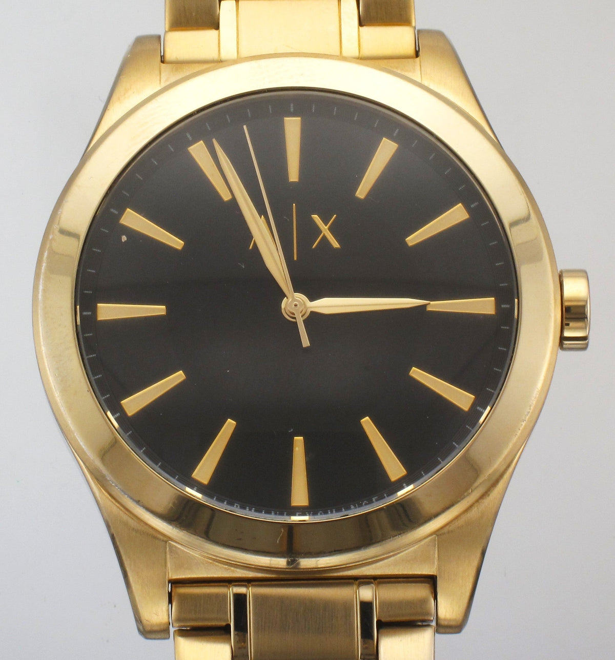  Shop Authentic Armani Exchange Nico Analog Black Dial Gold Steel Strap Watch For Men - AX2328 - Luxxuri