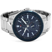  Shop Authentic Tommy Hilfiger Austin Blue Dial Silver Steel Strap Watch for Men - 1791640 - Luxxuri