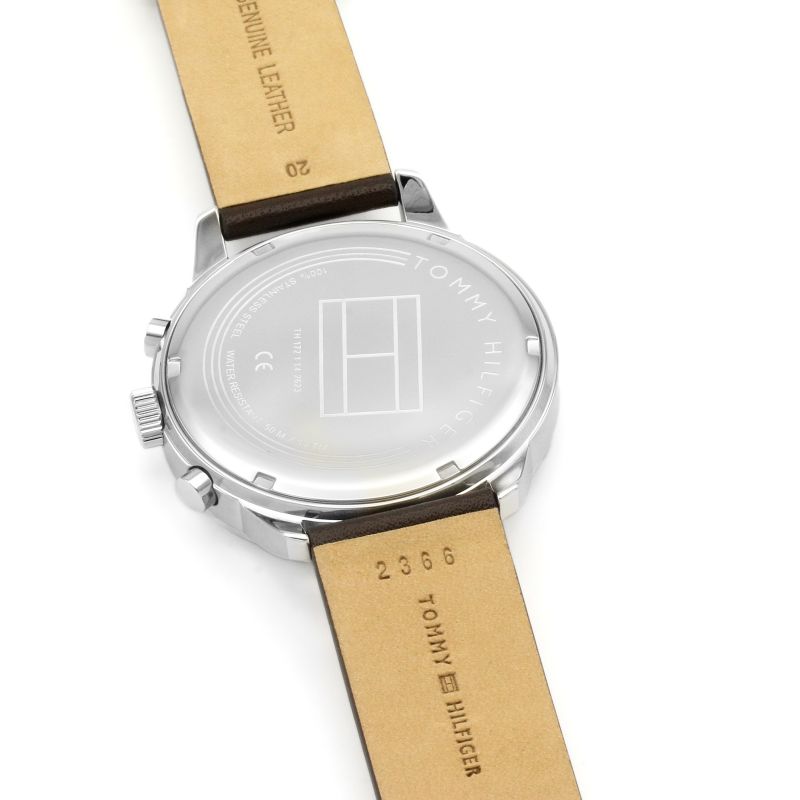  Shop Authentic Tommy Hilfiger Chase Quartz Brown Dial Brown Leather Strap Watch for Men - 1791579 - Luxxuri