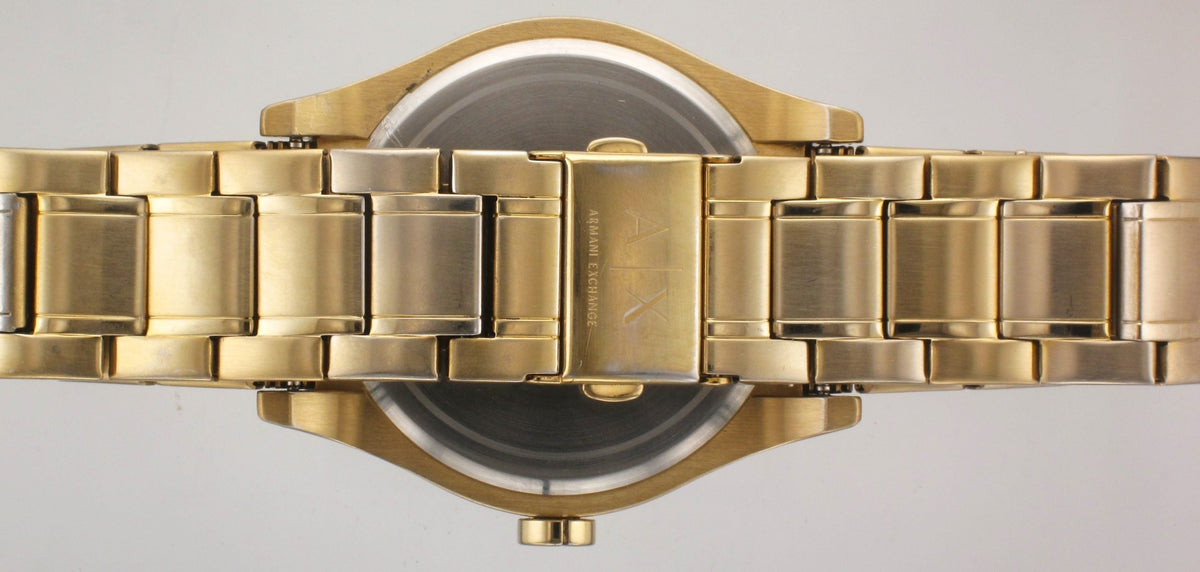  Shop Authentic Armani Exchange Nico Analog Black Dial Gold Steel Strap Watch For Men - AX2328 - Luxxuri
