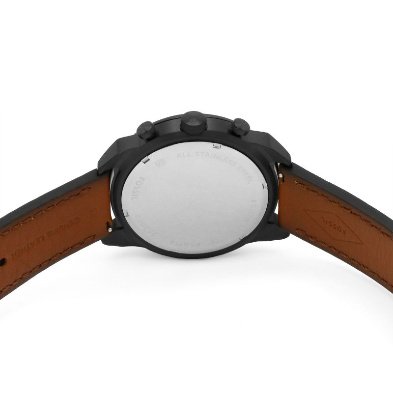  Shop Authentic Fossil Bronson Black Dial Brown Leather Strap Watch for Men - FS5714 - Luxxuri