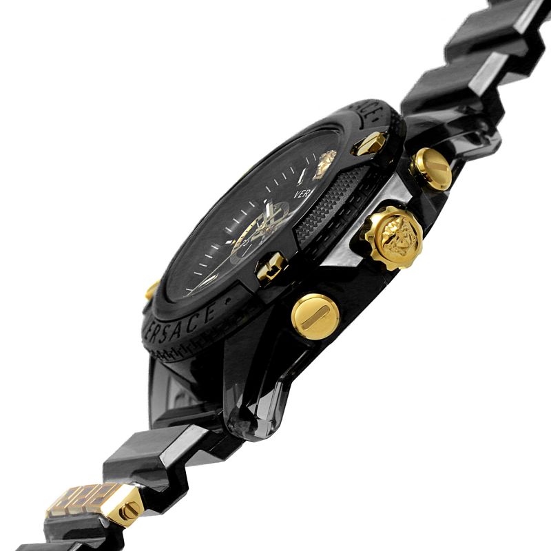  Shop Authentic Versace Icon Active Chronograph Black Dial Black Steel Strap Watch for Men - VEZ700421 - Luxxuri