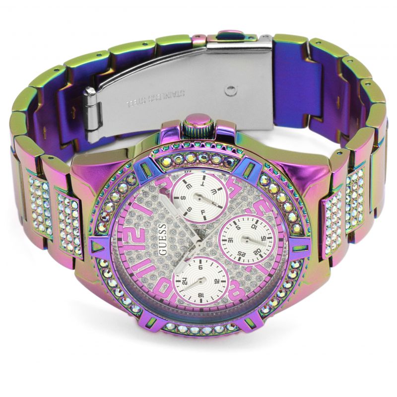  Shop Authentic Guess Lady Frontier Diamonds Silver Dial Multicolor Steel Strap Watch for Women - GW0044L1 - Luxxuri