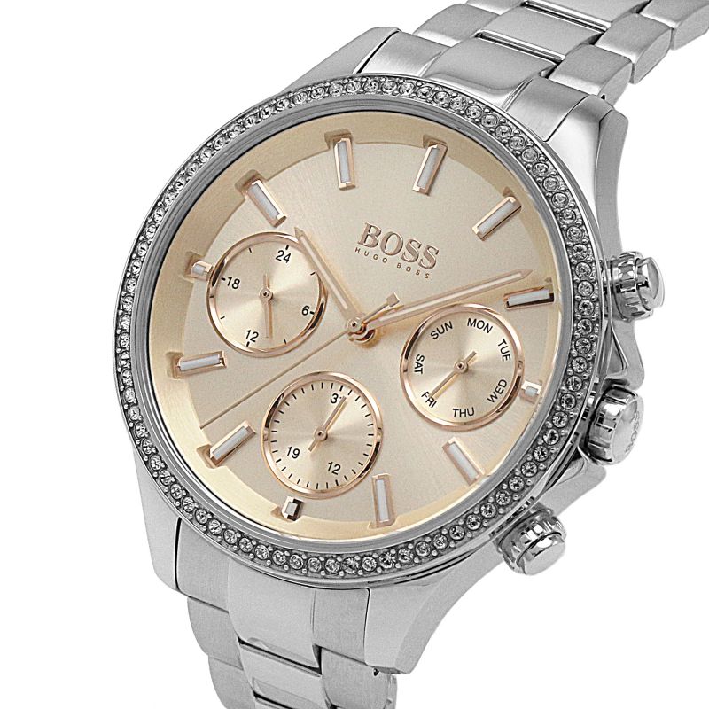  Shop Authentic Hugo Boss Hera Rose Pink Dial Silver Steel Strap Watch for Women - 1502565 - Luxxuri