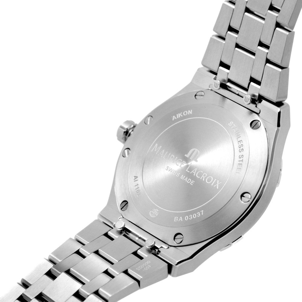  Shop Authentic Maurice Lacroix Aikon Automatic Black Dial Silver Steel Strap Watch for Men - AI1807-SS002-330-1 - Luxxuri