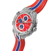  Shop Authentic Maurice Lacroix Aikon Beach Volley Vikings Limited Edition Red Dial Red Rubber Strap Watch for Men - AI1018-SS001-530-6 - Luxxuri