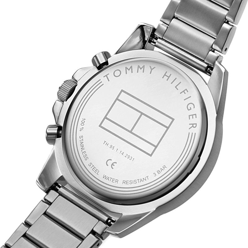  Shop Authentic Tommy Hilfiger Mason Quartz Blue Dial Silver Steel Strap Watch for Men - 1791788 - Luxxuri