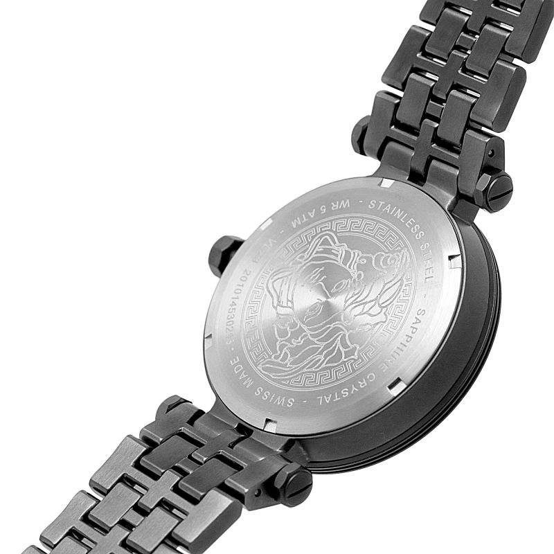  Shop Authentic Versace Greca Sport Quartz Black Dial Black Steel Strap Watch For Men - VEZ300621 - Luxxuri