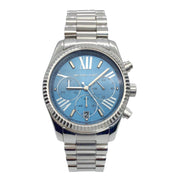  Shop Authentic Michael Kors Lexington Chronograph Blue Dial Silver Steel Strap Watch For Women - MK5887 - Luxxuri