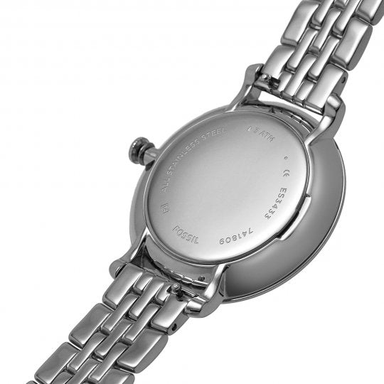 Shop Authentic Fossil Jacqueline White Dial Silver Steel Strap Watch for Women - ES3433 - Luxxuri