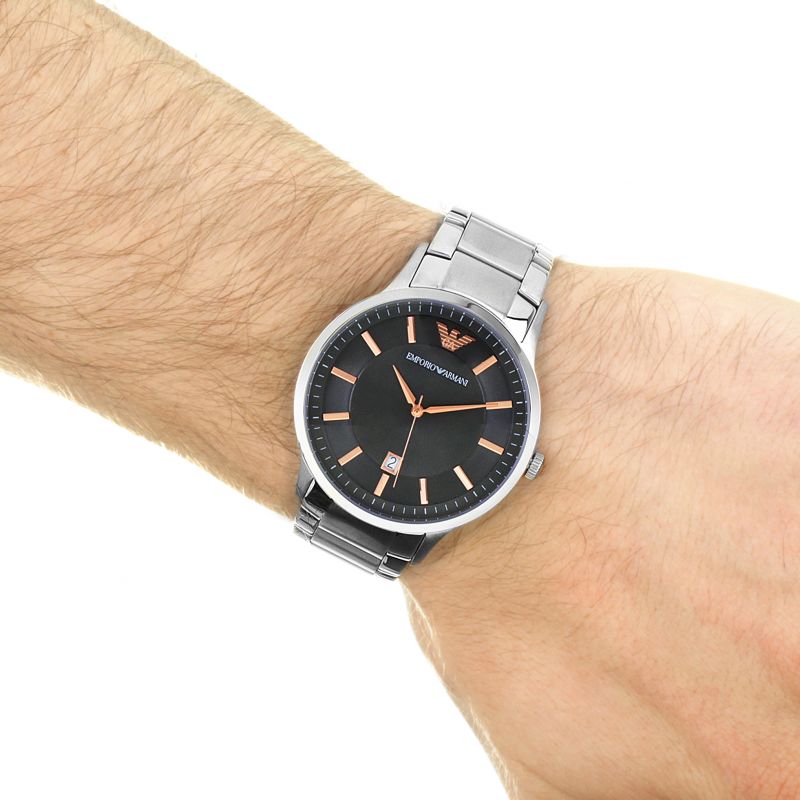  Shop Authentic Emporio Armani Renato Quartz Grey Dial Silver Steel Strap Watch For Men - AR2514 - Luxxuri