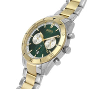  Shop Authentic Hugo Boss Santiago Green Dial Two Tone Steel Strap Watch for Men - 1513872 - Luxxuri
