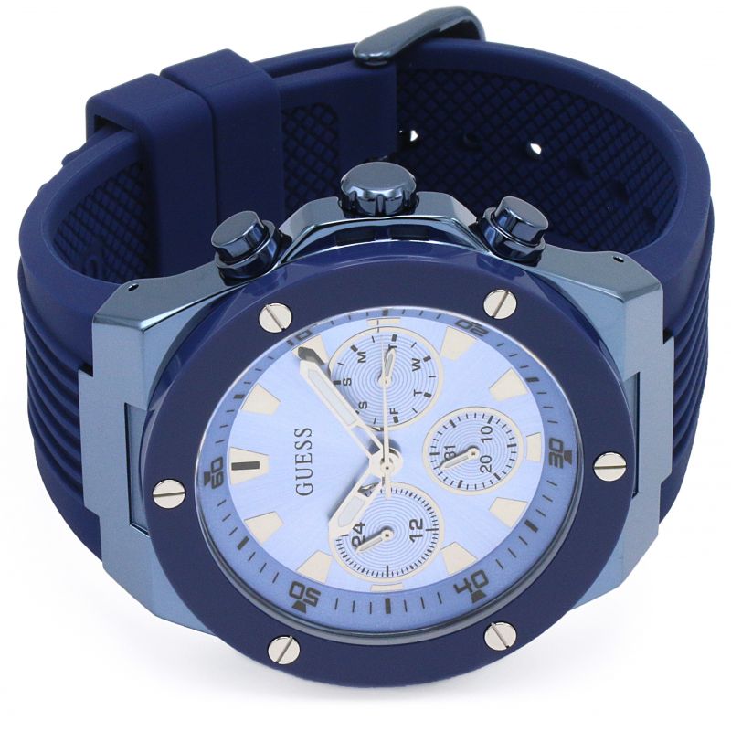  Shop Authentic Guess Poseidon Blue Dial Blue Rubber Strap Watch for Men - GW0057G3 - Luxxuri