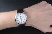  Shop Authentic Tissot T Classic Dream White Dial Brown Leather Strap Watch for Men - T033.410.16.013.01 - Luxxuri