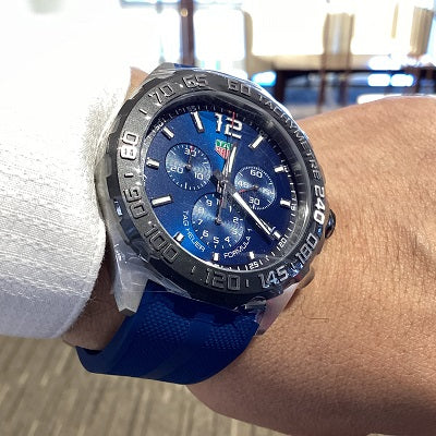  Shop Authentic Tag Heuer Formula 1 Chronograph Blue Dial Blue Rubber Strap Watch for Men - CAZ101AV.FT8077 - Luxxuri