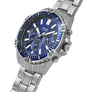  Shop Authentic Fossil Garrett Chronograph Blue Dial Silver Steel Strap Watch for Men - FS5623 - Luxxuri