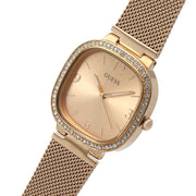  Shop Authentic Guess Tapestry Diamonds Rose Gold Dial Rose Gold Mesh Bracelet Watch for Women - GW0354L3 - Luxxuri