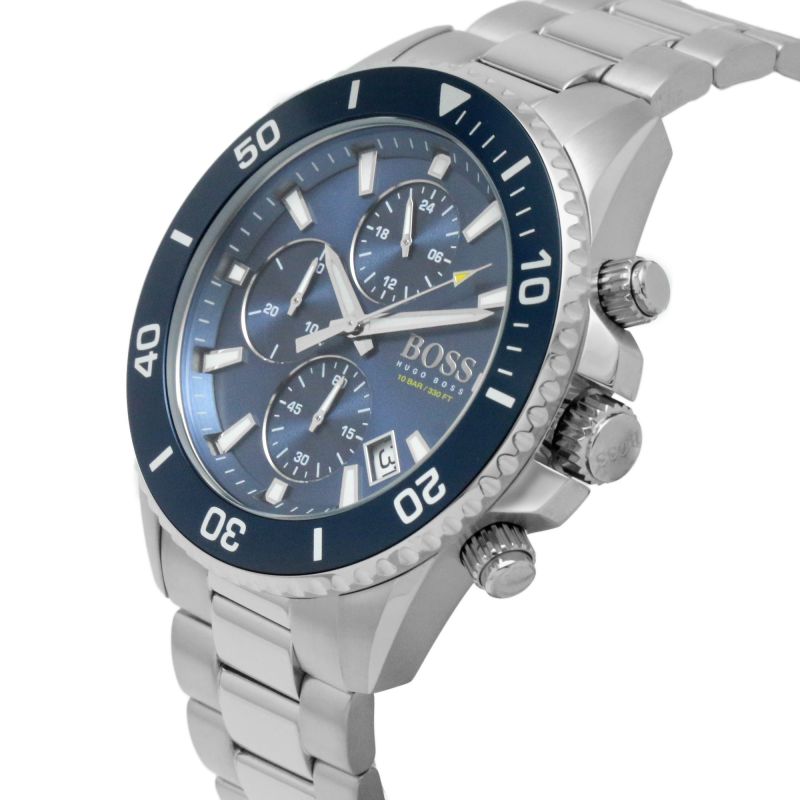  Shop Authentic Hugo Boss Admiral Blue Dial Silver Steel Strap Watch for Men - 1513907 - Luxxuri