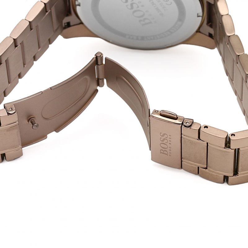  Shop Authentic Hugo Boss Skymaster Blue Dial Brown Steel Strap Watch for Men - 1513788 - Luxxuri