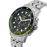  Shop Authentic Fossil FB-03 Chronograph Green Dial Silver Steel Strap Watch for Men - FS5726 - Luxxuri