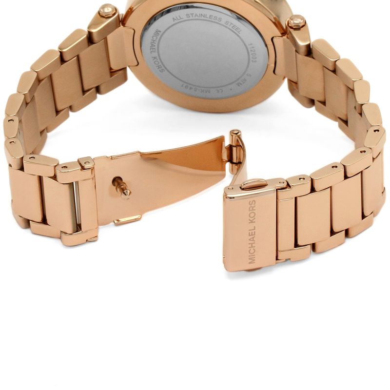  Shop Authentic Michael Kors Parker White Dial with Diamonds Rose Gold Steel Strap Watch for Women - MK5491 - Luxxuri