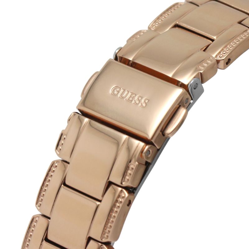  Shop Authentic Guess Crystal Clear Rose Gold Dial Rose Gold Steel Strap Watch for Women - GW0470L3 - Luxxuri