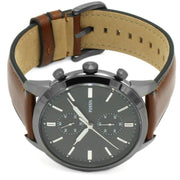  Shop Authentic Fossil Townsman Chronograph Gray Dial Brown Leather Strap Watch for Men - FS5522 - Luxxuri