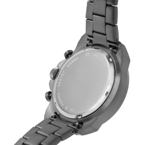  Shop Authentic Fossil Forrester Chronograph Black Dial Grey Steel Strap Watch for Men - FS5606 - Luxxuri