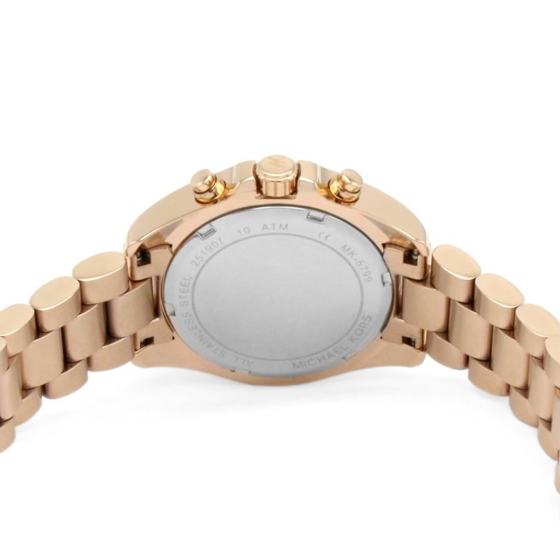  Shop Authentic Michael Kors Bradshaw Chronograph Rose Gold Dial Rose Gold Steel Strap Watch for Women - MK5799 - Luxxuri